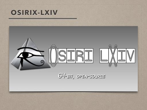 Использование OSIRIX-LXIV 64-bit open-source
